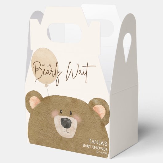 Schattige Beer We kunnen nauwelijks wachten op gen Bedankdoosjes (Geopend)
