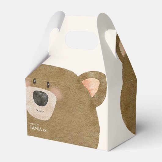 Schattige Beer We kunnen nauwelijks wachten op gen Bedankdoosjes (Achterkant)