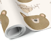 Schattige Beer We kunnen nauwelijks wachten op gen Cadeaupapier (Rol Hoek)