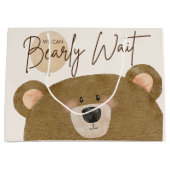 Schattige Beer We kunnen nauwelijks wachten op gen Groot Cadeauzakje (Voorkant)
