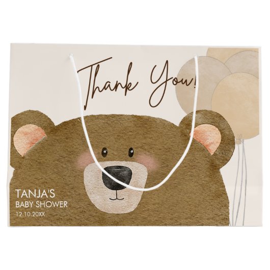 Schattige Beer We kunnen nauwelijks wachten op gen Groot Cadeauzakje (Achterkant)