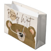 Schattige Beer We kunnen nauwelijks wachten op gen Groot Cadeauzakje (Voorkant Gekanteld)