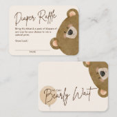 Schattige Beer We kunnen nauwelijks wachten op gen Informatiekaartje (Voorkant / Achterkant)