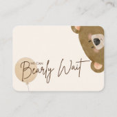 Schattige Beer We kunnen nauwelijks wachten op gen Informatiekaartje (Achterkant)