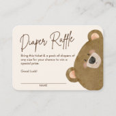 Schattige Beer We kunnen nauwelijks wachten op gen Informatiekaartje (Voorkant)