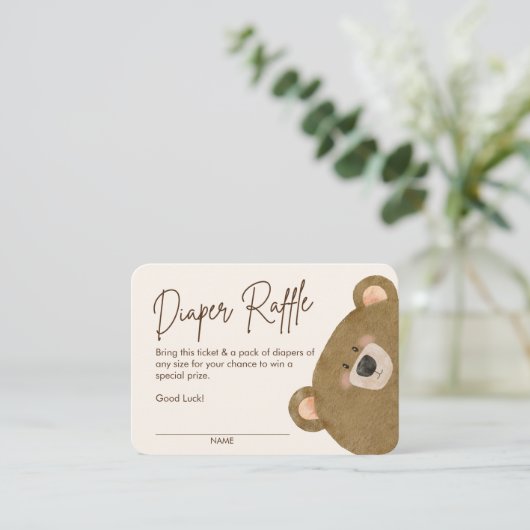 Schattige Beer We kunnen nauwelijks wachten op gen Informatiekaartje (Staand voorkant)