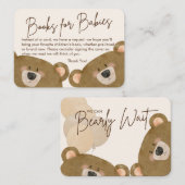 Schattige Beer We kunnen nauwelijks wachten op gen Informatiekaartje (Voorkant / Achterkant)