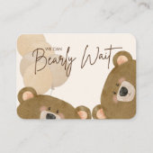 Schattige Beer We kunnen nauwelijks wachten op gen Informatiekaartje (Achterkant)