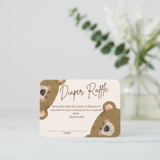 Schattige Beer We kunnen nauwelijks wachten op gen Informatiekaartje (Staand voorkant)