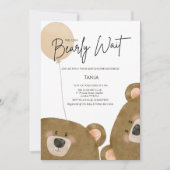 Schattige Beer We kunnen nauwelijks wachten op gen Kaart (Voorkant)