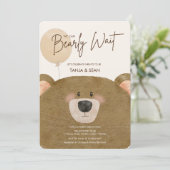 Schattige Beer We kunnen nauwelijks wachten op gen Kaart (Staand voorkant)