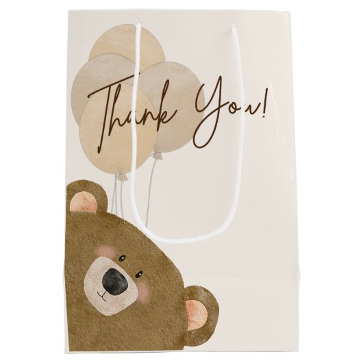 Schattige Beer We kunnen nauwelijks wachten op gen Medium Cadeauzakje (Achterkant)