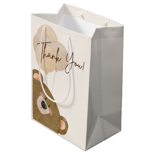 Schattige Beer We kunnen nauwelijks wachten op gen Medium Cadeauzakje (Achterkant Gekanteld)