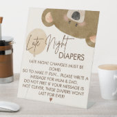 Schattige Beer We kunnen nauwelijks wachten op gen Reclamebord Met Voetstuk (Insitu)