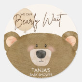 Schattige Beer We kunnen nauwelijks wachten op gen Ronde Sticker (Voorkant)