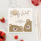 Schattige Beer We kunnen nauwelijks wachten op gen Servet (Insitu)