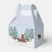 Schattige Beer Winter Baby shower Favoriet Bedankdoosjes (Achterkant)