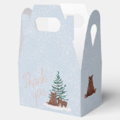 Schattige Beer Winter Baby shower Favoriet Bedankdoosjes (Geopend)