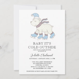 Schattige Beer Winter Baby shower Kaart