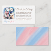 Schattige Beer Winter Gender Reveal Boeken voor Ba