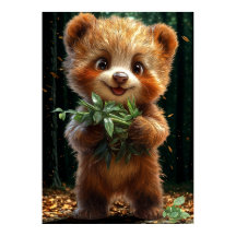 Schattige Beerwelp met Groene Planten