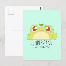 Schattige Begrijp Groene Kikker Briefkaart