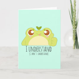 Schattige Begrijp Groene Kikker Kaart