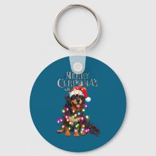 Schattige Beierse berghond Kerstverlichting Kerstm Sleutelhanger