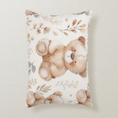 Schattige Beige Baby Beer Accent Kussen (Voorkant(Verticaal))