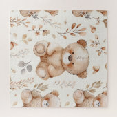 Schattige Beige Baby Beer Legpuzzel (Horizontaal)