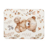Schattige Beige Baby Beer Magneet (Horizontaal)