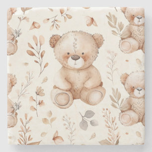 Schattige Beige Baby Beer Stenen Onderzetter