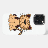 SCHATTIGE BEIGE EN BRUINE kat met grote kop iPhone Hoesje (Achterkant horizontaal)