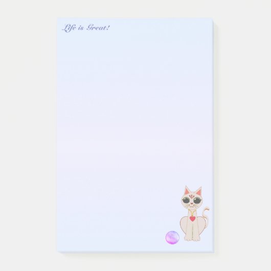 Schattige beige kat post-it® notes (Voorkant)