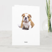 Schattige Beige Ronde Hond Huisdier Foto Vrolijk K Feestdagen Kaart (Achterkant)