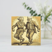 Schattige bejaard paar dansen (Staand voorkant)