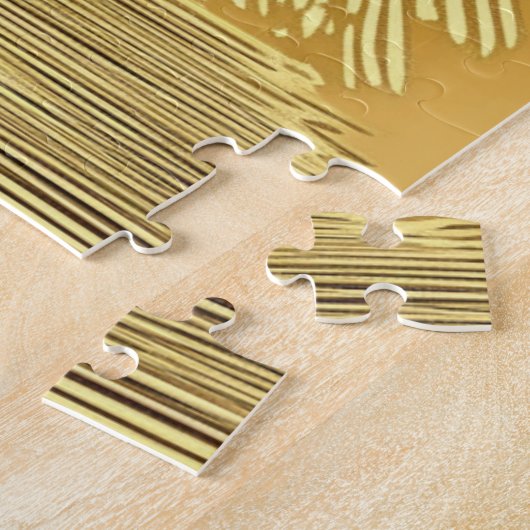 Schattige bejaard paar dansen legpuzzel (Zijkant)