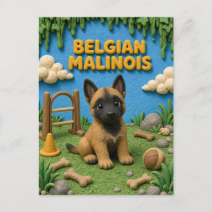 Schattige Belgische Mechelse Herder Puppy, Baby Ho Briefkaart