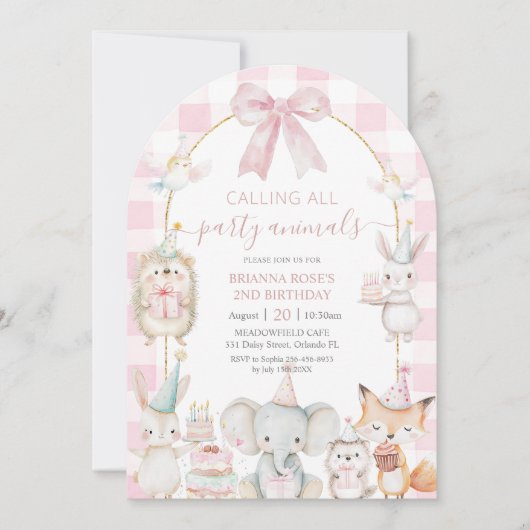 Schattige bellen Alle feestdieren Verjaardag Pink  Kaart (Voorkant)