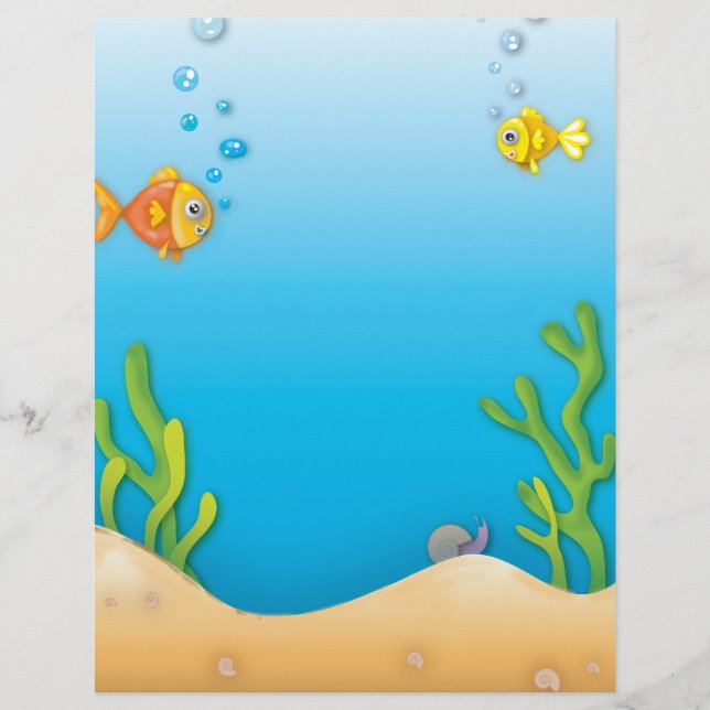 schattige bellenvis onderwater (Voorkant)