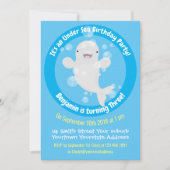 Schattige beloega walvis gepersonaliseerde cartoon kaart (Voorkant)