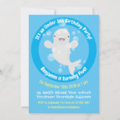 Schattige beloega walvis gepersonaliseerde cartoon kaart (Voorkant)