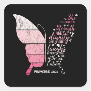 Schattige ben ik de overlevende van de borstkanker vierkante sticker
