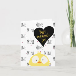 Schattige, ben je van mij? Kippenliefde + Valentij Feestdagen Kaart