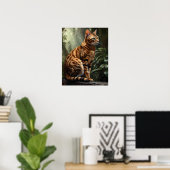 Schattige Bengaals Cat Art Print Poster (Thuiskantoor)