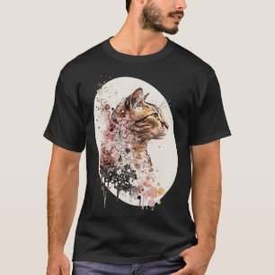 Schattige Bengaalse Kat Japanse Kersenbloesem Saku T-shirt