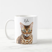 Schattige Bengalen Cat Custom Beste Mam / Pap Koffiemok (Links)
