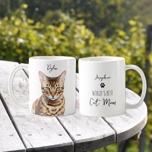 Schattige Bengalen Cat Custom Beste Mam / Pap Koffiemok