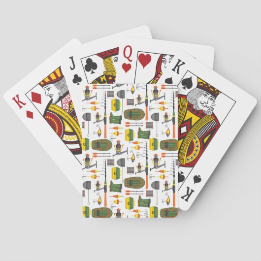 Schattige benodigde visserij-elementen pokerkaarten (Achterkant)