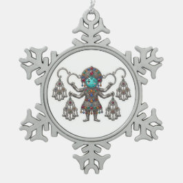 Schattige Berber Amazigh Fibula Khalla Kawaii Stic Tin Sneeuwvlok Ornament